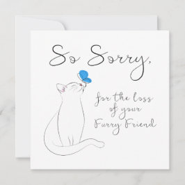 Pet kat sympathie notitiekaartje