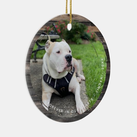 Pet Keepomwille Circular Grunge 2 Foto Keramisch Ornament (Rechts)