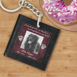 Pet Keepsake Memorial Tribute Marble Effect Sleutelhanger