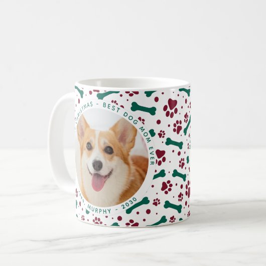 Pet-kerstcadeaufoto Aangepaste foto's afdrukken Do Koffiemok (Voorkant links)