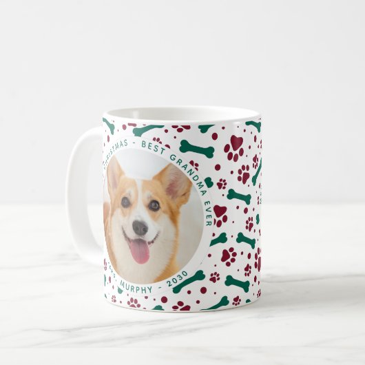 Pet-kerstcadeaufoto Aangepaste foto's schilderen D Koffiemok (Voorkant links)