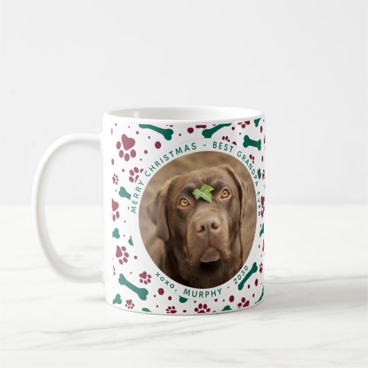 Pet-kerstcadeaufotoschilderingen Dog Grandpa Koffiemok (Links)