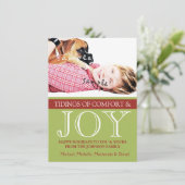 Pet-kerstfotokaart Feestdagenkaart (Staand voorkant)