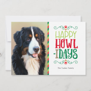 Pet-kerstfotokaart, Happy Howlidays Feestdagenkaart