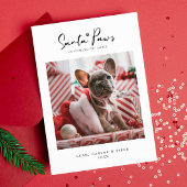 Pet-kerstfotokaart "Santa Paws" — Kaart voor flatp