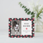 Pet-kerstkaart Foto Funny Briefkaart (Staand voorkant)