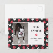 Pet-kerstkaart Foto Funny Briefkaart (Voorkant / Achterkant)