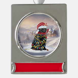 Pet-kerstversiering Verzilverd Banner Ornament