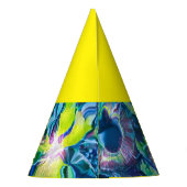 Pet , kleurrijke wilde bloemen feesthoedjes (Achterkant)