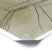 Pet Konijn Tekening - Kunstdruk Poster (Hoek)