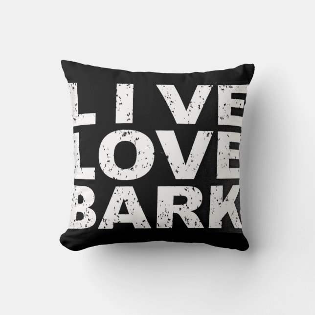 Pet kussens "Live Love Bark" (Voorkant)