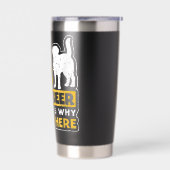 Pet Lab Drink Bier Design Black Labrador Geïsoleerde Drinkbeker (Links)