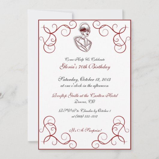 Pet Lady Custom Birthday Party Kaart (Voorkant)