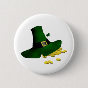 Pet Leprechaun Ronde Button 5,7 Cm