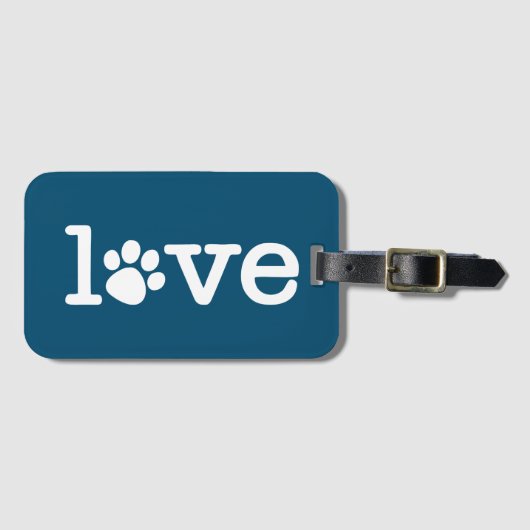 Pet-liefde Bagagelabel (Voorkant (horizontaal))