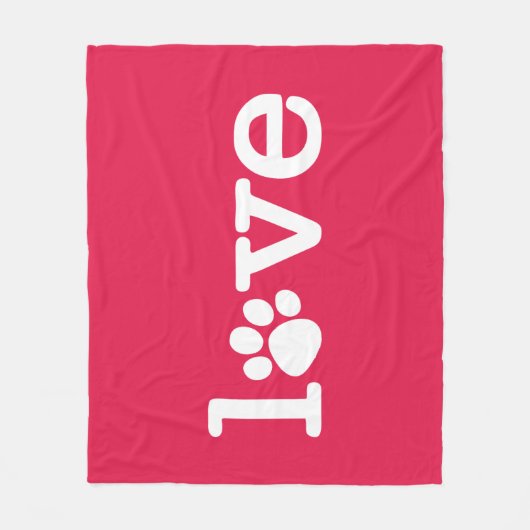 Pet-liefde Fleece Deken (Voorkant)