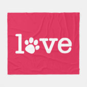 Pet-liefde Fleece Deken (Voorkant (Horizontaal))