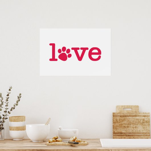 Pet-liefde Poster (Keuken)