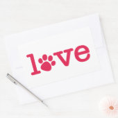 Pet-liefde Rechthoekige Sticker (Envelop)