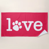 Pet-liefde Strandlaken (Voorkant)