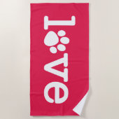 Pet-liefde Strandlaken (Voorkant)