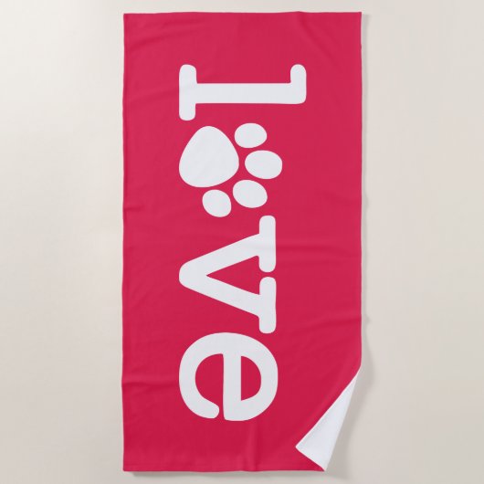 Pet-liefde Strandlaken (Voorkant)