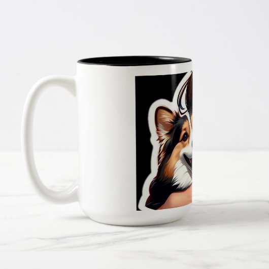 Pet-liefde Tweekleurige Koffiemok (Links)
