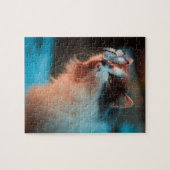 Pet Life | Cute Cat met Butterfly on Nose Photo Legpuzzel (Horizontaal)