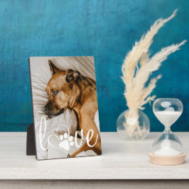 Pet Life Love | Foto Paw Print Heart Fotoplaat