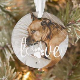 Pet Life Love | Foto Paw Print Heart Ornament