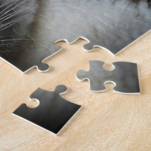 Pet Life | Zwarte witte siamese kat blauwe ogen fo Legpuzzel (Zijkant)