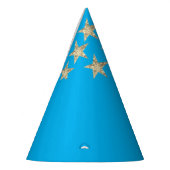 Pet Light Blue Silver Stars Wizard Party Feesthoedjes (Links)