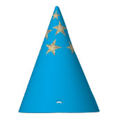 Pet Light Blue Silver Stars Wizard Party Feesthoedjes (Rechts)