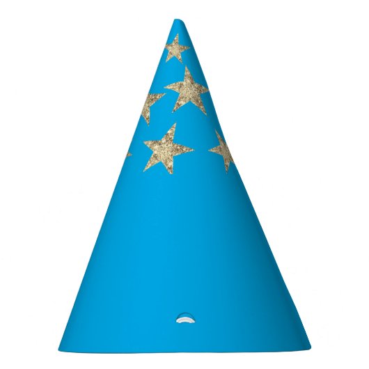 Pet Light Blue Silver Stars Wizard Party Feesthoedjes (Rechts)