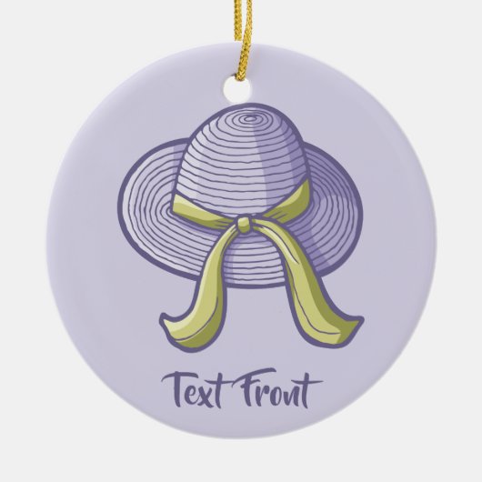 Pet Lila Keramisch Ornament (Voorkant)