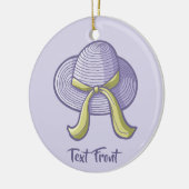 Pet Lila Keramisch Ornament (Links)