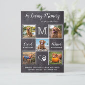 Pet Loss 5 Foto Aangepaste Hond Memorial Sympathie Bedankkaart (Staand voorkant)