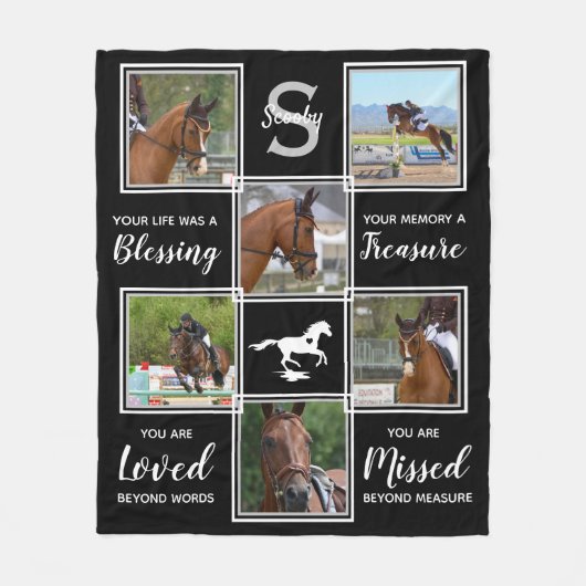 Pet Loss 6 Foto Collage Fleece Deken (Voorkant)