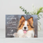 Pet Loss Bedankt voor alles Dog Memorial Foto (Staand voorkant)