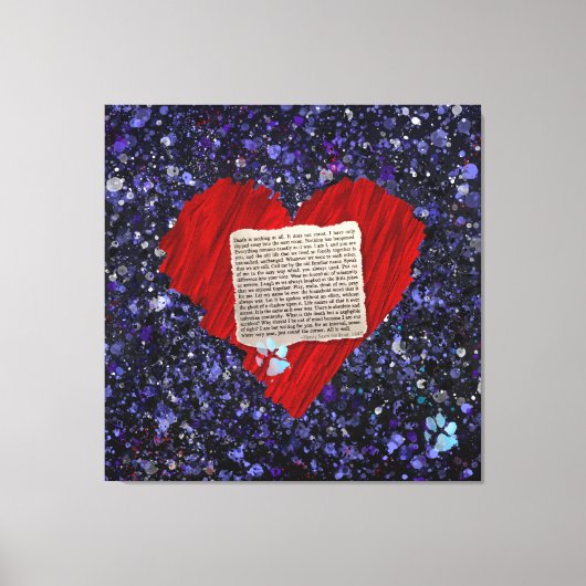 Pet Loss Bereavement Henry Scot Holland 1827 Text Canvas Afdruk (Voorkant)