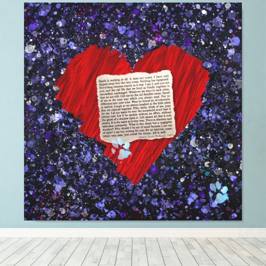 Pet Loss Bereavement Henry Scot Holland 1827 Text Canvas Afdruk (Insitu (Houten vloer))