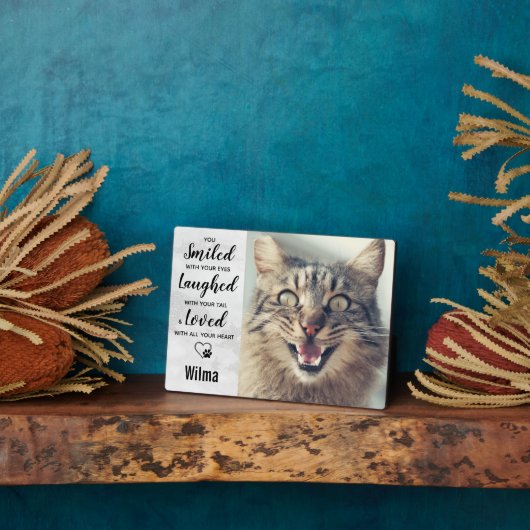 Pet Loss Cat Memorial Fotoplaat (Zijkant)