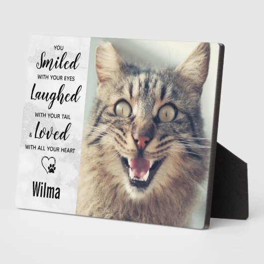 Pet Loss Cat Memorial Fotoplaat (Zijkant)