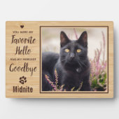 Pet Loss Cat Memorial Fotoplaat (voorkant)