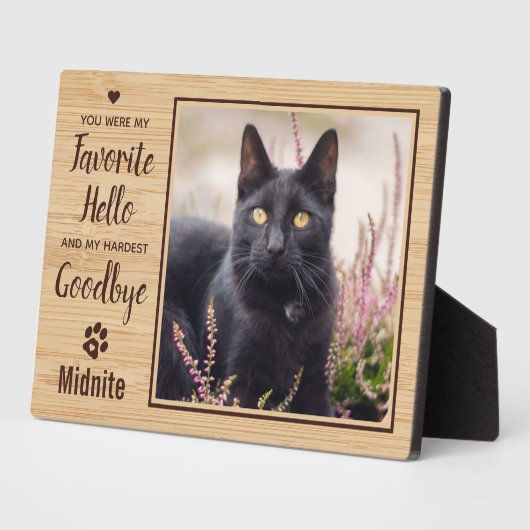 Pet Loss Cat Memorial Fotoplaat (Zijkant)