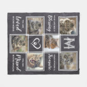 Pet Loss Cat Memorial Gift Unique Photo Collage Fleece Deken (Voorkant (Horizontaal))