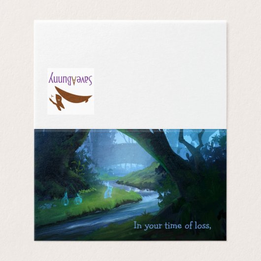 Pet loss condoleance kaart (Buitenkant ongevouwen)