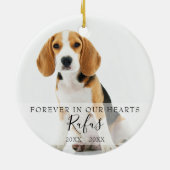 Pet Loss Dog Cat Memorial Keramisch Ornament (Achterkant)