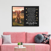 Pet Loss Dog Ik wacht aan de deur Canvas Afdruk (Insitu (Woonkamer))