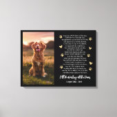 Pet Loss Dog Ik wacht aan de deur Canvas Afdruk (Voorkant)